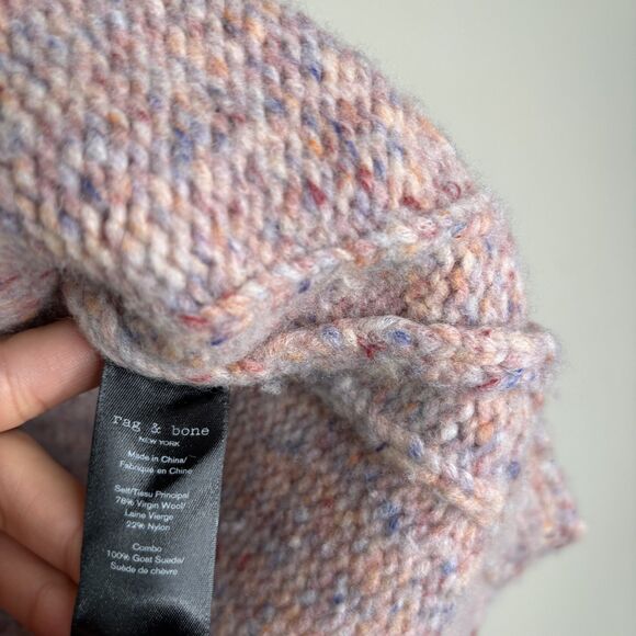 Rag Bone Francie Suede Trim Wool Sweater - Picture 3 of 9